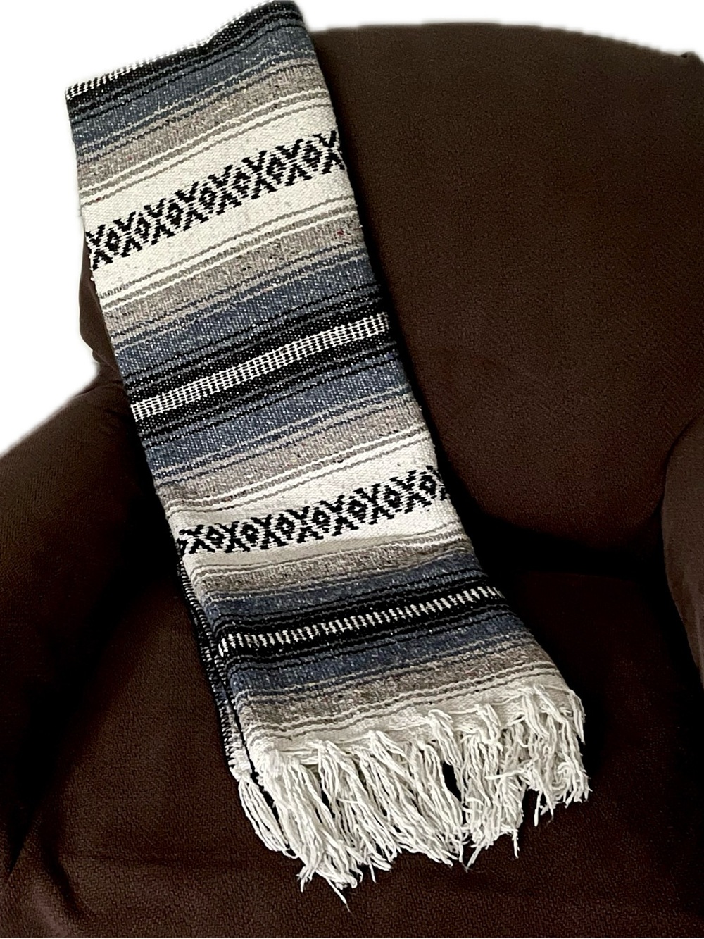 Handwoven Mexican Fringe Blanket